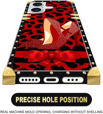 Compatible with iPhone 16 Case, Elegant High Heels Luxury Golden Decoration - Image 6