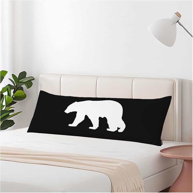 20"X54" Body Pillow Case Bear, Polar Bear Side Sleeper Body Pillow Covers Long by Unknown