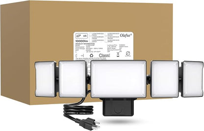 Olafus 130W Flood Lights Outdoor Plug in, 13000LM LED Security Light, 6500K - Image 9