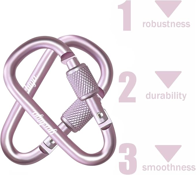 YUCHIYA 8 Pack D-Shape Carabiner Clasp - Image 3