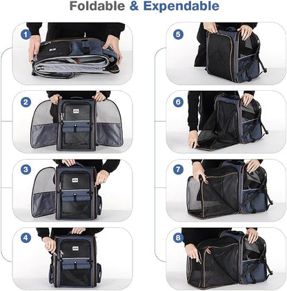 Lekebobor Extra Large Cat Backpack Carrier Expandable Pet Carrier Backpack - Image 6