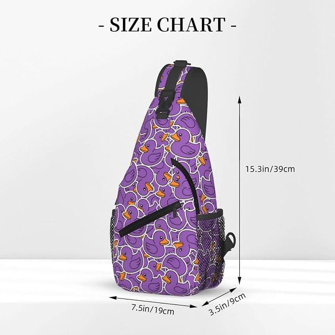 Cute Duck Sling Bag For Women Men Fashion Print Backpack Crossbody Shoulder Bag - Image 3