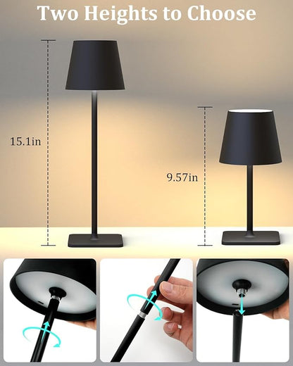 Fizrice Cordless Table Lamp Rechargeable Lamps: 6000mAh Battery Operated Table - Image 5