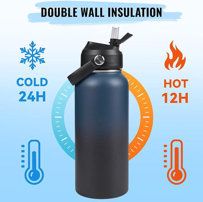 Fijinhom 32oz Insulated Stainless Steel Water Bottle, Wide Mouth Double Wall - Image 5