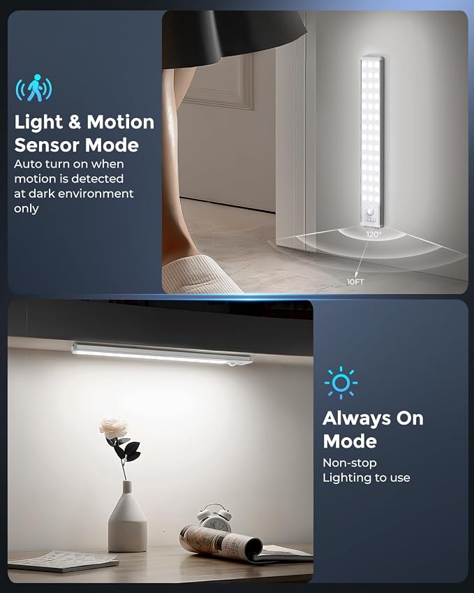 10.5" Under Cabinet Lighting, Wireless Motion Sensor Light Indoor - Image 5