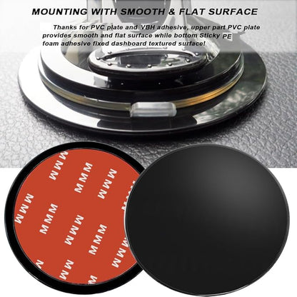 4 Pack 95mm Black Adhesive Dashboard Pad Mounting Disk, Mounting Disk - Image 3