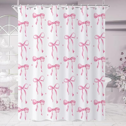 Pink Bow Shower Curtain - Image 3