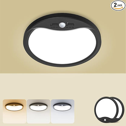 zemty 2Pack 7inch Motion Sensor Ceiling Lights Wired, 15W 1500lm 3CCT/3 by ZemtyCeilinglight