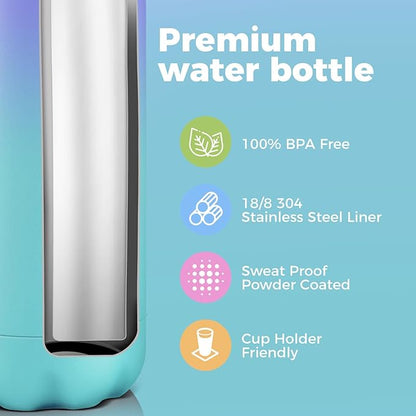 Volhoply 17oz Insulated Stainless Steel Water Bottle, Double Wall Vacuum Flask - Image 4