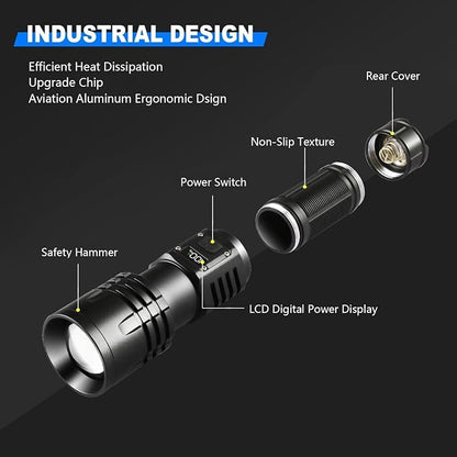 Rechargeable LED Flashlights 10000.00 High Lumens - Image 7