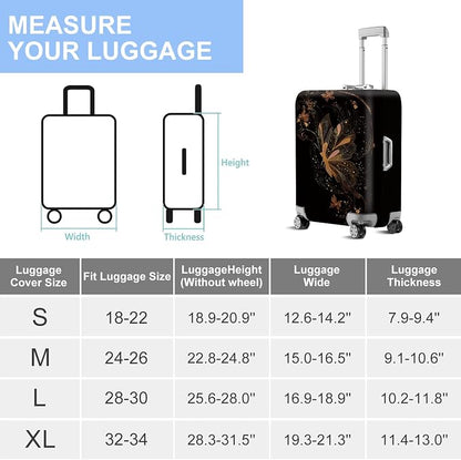 ANNA QUEEN Gold Butterfly Travel Luggage Cover -Stretchable Airplane Suitcase - Image 7