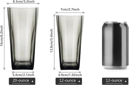 ALIMOTA 20-Ounce Reusable Drinking Glasses, Shatterproof Acrylic Glasses - Image 2