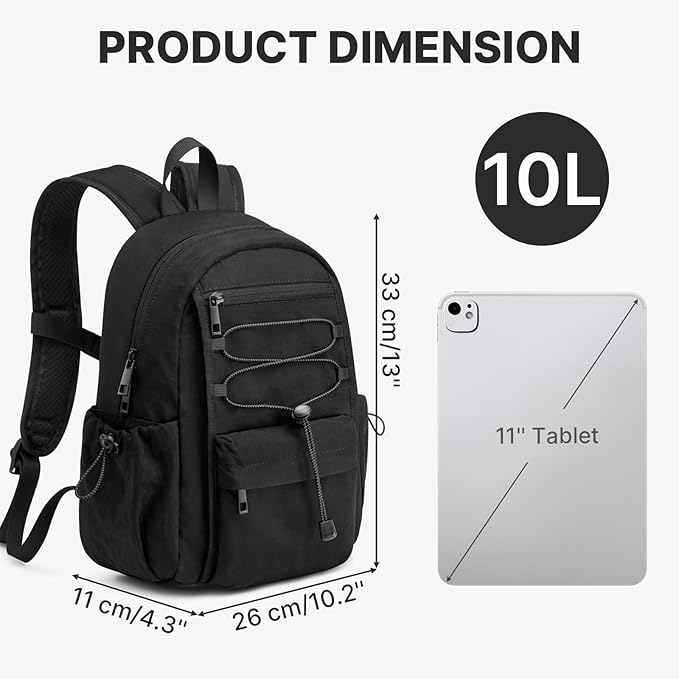 G4Free 10L Small Backpack for Women Men Lightweight Mini Travel Backpacks - Image 2