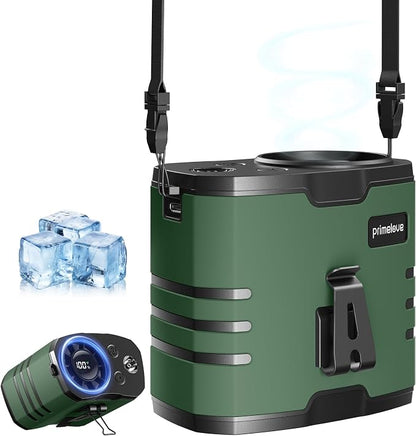 10000mAh Portable Waist Rechargeable Fan, Clip on Belt Fan by Primelove