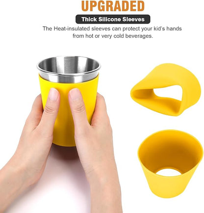 Kids Stainless Steel Cups with Lids, Spill Proof Metal Tumblers With Stainless - Image 5