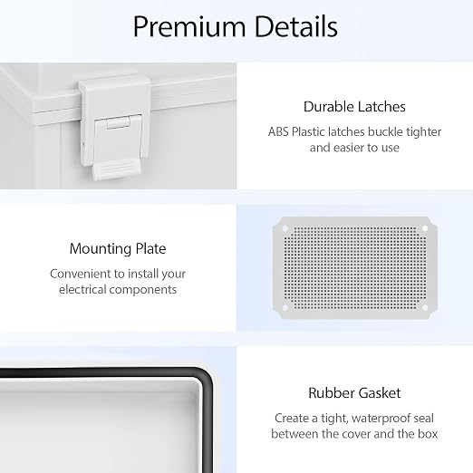 Junction Box IP65 Waterproof Dustproof ABS Plastic Enclosure Outdoor and Indoor - Image 4