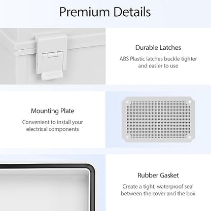 Junction Box IP65 Waterproof Dustproof ABS Plastic Enclosure Outdoor and Indoor - Image 4