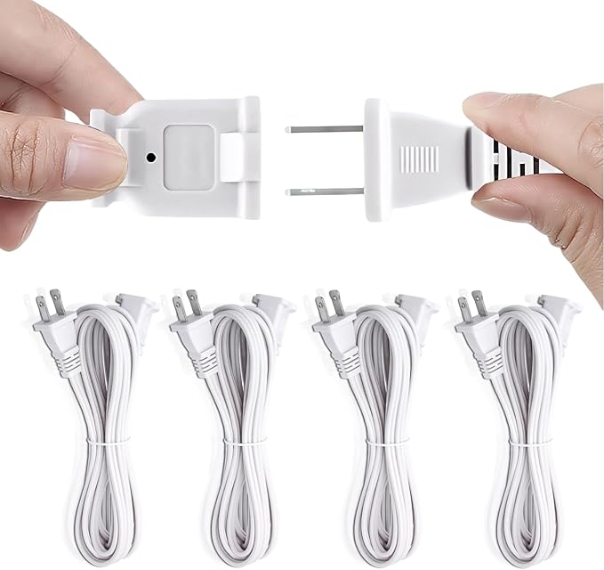 2 Prong Extension Cord, US Male/Female Power Cable by Yeatel