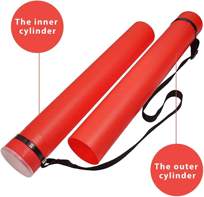 DEWEL Document Tube, Plastic Expanding Poster/Art/Document Storage Tube 24.5 to - Image 7