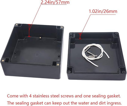 Project Box IP65 Waterproof Junction Box ABS Plastic Black Electrical Boxes DIY - Image 4