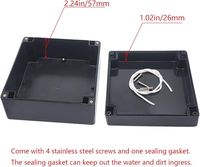Project Box ABS Black Electrical Boxes IP65 Outdoor Waterproof Box Electronic - Image 5