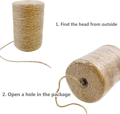 PerkHomy Natural Jute Twine 600 Feet Long Colored Twine Rope - Image 4
