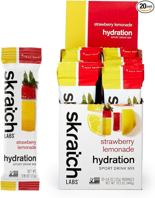 Skratch Labs Hydration Sports Drink Mix Packets – Real‑Fruit Electrolyte Powder by SkratchLabs