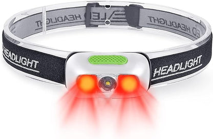 Rechargeable Headlamp, Ultra Bright 500 Lumen Head Lamp 5 Lighting Modes by COSMOING