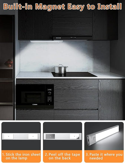 Under Cabinet Motion Sensor Lighting: 14 Inch Dimmable Rechargeable Lights - Image 4