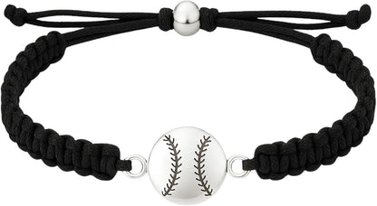 Sportybella - Baseball Bracelet, Baseball Jewelry, Adjustable Braided Baseball by Sportybella