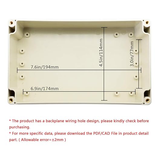 LeMotech ABS Plastic Junction Box Dustproof Waterproof IP65 Electrical - Image 5