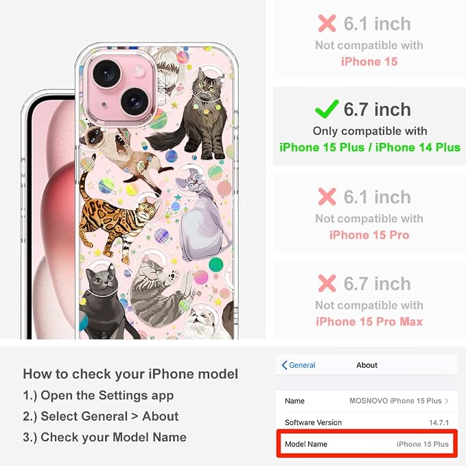 MOSNOVO Case for iPhone 15 Plus/iPhone 14 Plus - Image 2