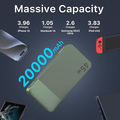 NOBIS Portable Charger, 20000mAh Power Bank, 45W Power Bank Fast Charging - Image 3