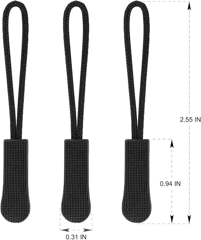 Upgraded 20PCS Premium Black Zipper Pulls - Image 2