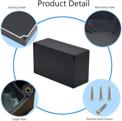 Project Box ABS Plastic Black Electrical Boxes IP65 Waterproof DIY Electronic - Image 5