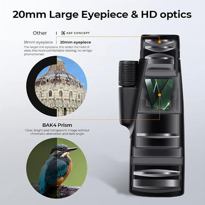 K&F Concept 12X50 HD Monoculars, Monoculars Telescope - Image 2