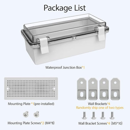 ABS Plastic Dustproof Waterproof IP65 Junction Box Hinged Shell Universal - Image 7