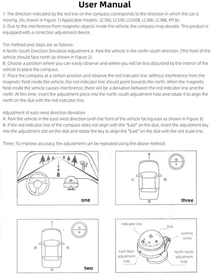 Waterproof Sea Car Compas Dashboard, Boat Compas Marine Dash Mount Dashboard - Image 7