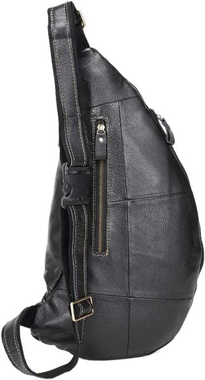 Hebetag Vinatge Leather Sling Bag Crossbody Backpack - Image 3