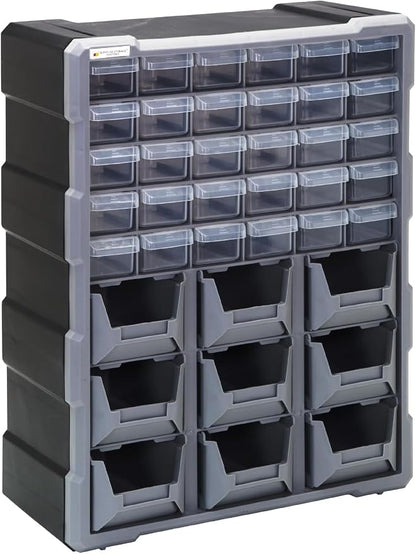 Quantum Storage Systems PDC-930BK 39 Drawers 9 Bins Cabinet Part Organizer 19" by QuantumStorageSystems