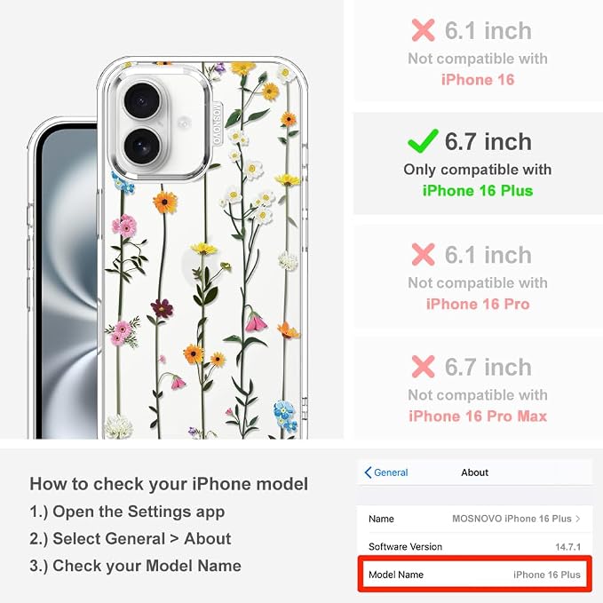 MOSNOVO Case for iPhone 16 Plus - Image 2