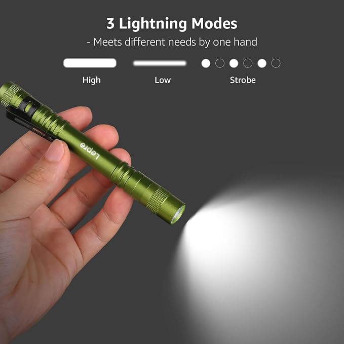Lepro LED Pen Flashlights, Lightweight, Waterproof Pocket Flashlight - Image 3