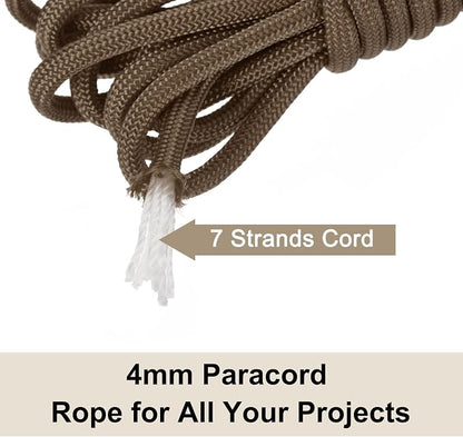 550 Paracord Rope 10ft, 4mm Thin Paracord Nylon Cord 7-Strand Core - Image 5