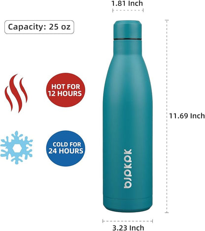 BJPKPK 25oz Insulated Water Bottle Double Wall Vacuum Insulated Stainless Steel - Image 2