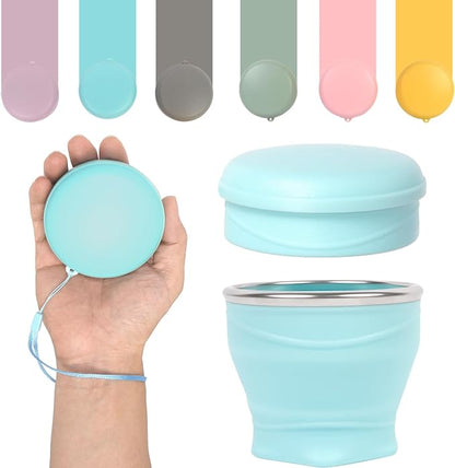 Collapsible Travel Cup with Lid by zhuzhiloono