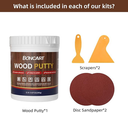 BONCART Wood Filler, Wood Putty, Wood Filler Paintable, Wood Repair Putty - Image 6