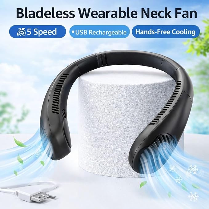 Portable Neck Fan, Bladeless Neck Fan - Image 9