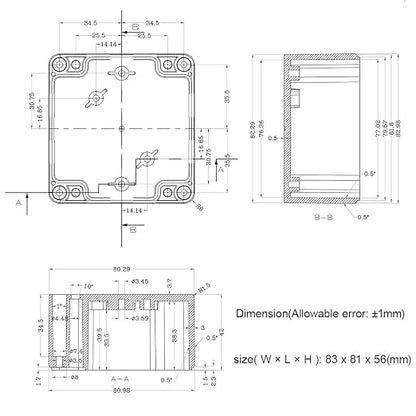 LeMotech ABS Plastic Electrical Project Case Power Junction Box, Project Box - Image 8