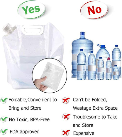 SUPANT Collapsible Emergency Water Jug Container Bag, BPA Free Plastic Water - Image 3