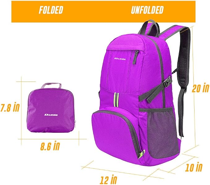 35L Lightweight Packable Backpack Waterproof Durable Hiking Travel Backpack - Image 3